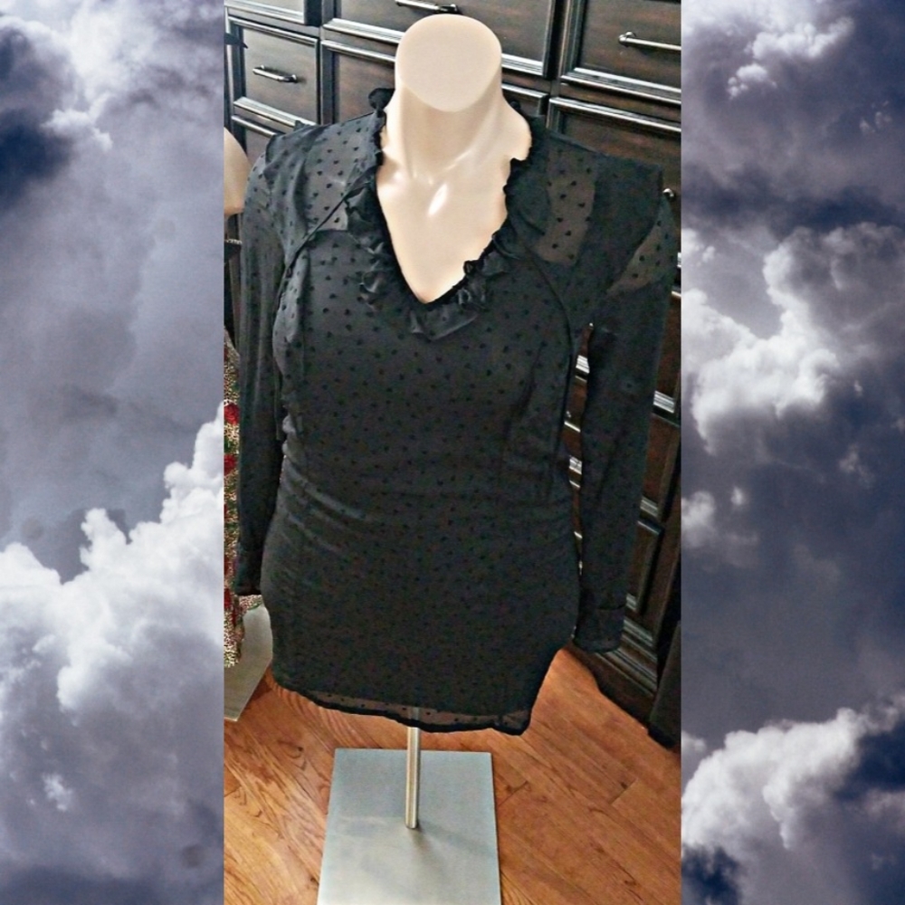 Black sheer dress, divided brand